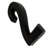 Numero Deplasti 3D Preto 2 13Cm