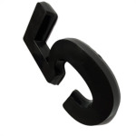 Numero Deplasti 3D Preto 5 13Cm