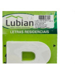 Letra Lubian 3D Branca Abs B 10Cm