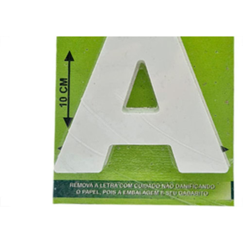 Letra Lubian 3D Branca Abs A 10Cm