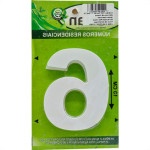 Numero Lubian 3D Branco Abs 6 10Cm