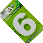 Numero Lubian 3D Branco Abs 6 10Cm