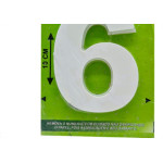 Numero Lubian 3D Branco Abs 6 10Cm