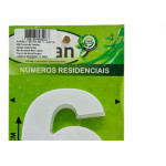 Numero Lubian 3D Branco Abs 6 10Cm