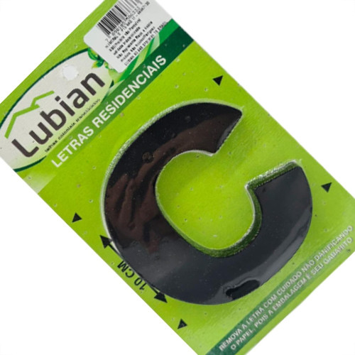 Letra Lubian 3D Preta Abs C 10Cm