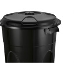 Cesto Lixo Injepl.Rd.Black 60L-242