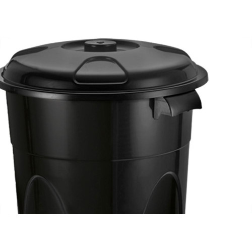 Cesto Lixo Injepl.Rd.Black 60L-242