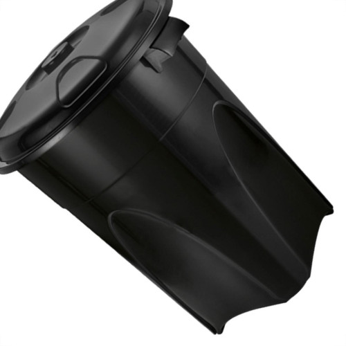 Cesto Lixo Injepl.Rd.Black 100L