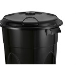Cesto Lixo Injepl.Rd.Black 100L