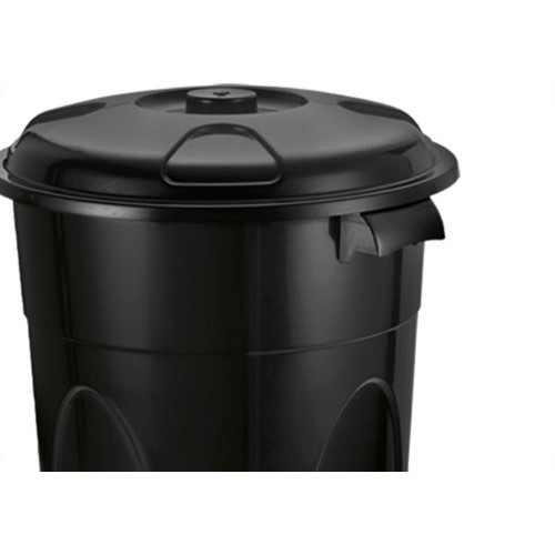 Cesto Lixo Injepl.Rd.Black 100L