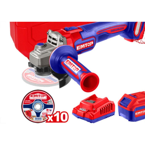 Esmerilhareira Emtop 41/2 20V Bt4A+Carr S/Cv