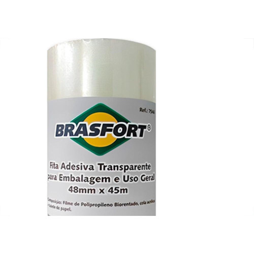 Fita Adesiva P/Embalagem Transp.Brasfort 48X 45 - Kit C/5 UN