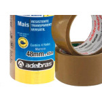 Fita Adesiva P/Embalagem Marrom Adelbras 48X 45 - Kit C/4 RL