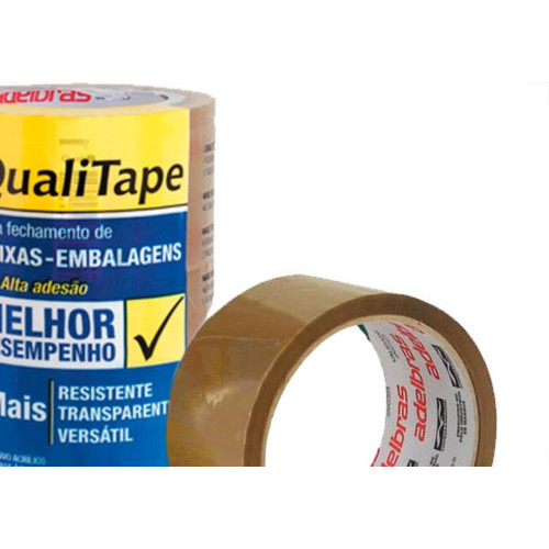Fita Adesiva P/Embalagem Marrom Adelbras 48X 45 - Kit C/4 RL