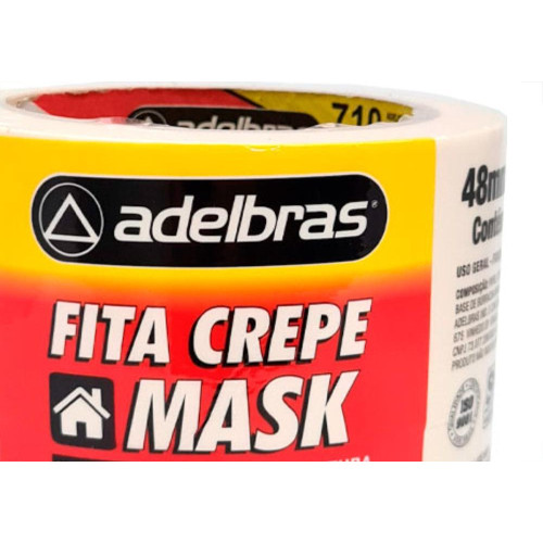 Fita Crepe Adelbras 710 48Mm X 50Mt - Kit C/2 RL