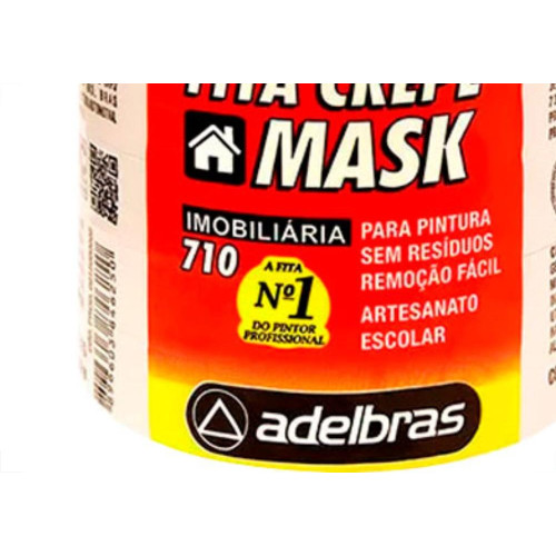 Fita Crepe Adelbras 710 18Mm X 50Mt - Kit C/6 RL