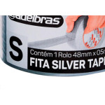 Fita Adesiva Silvert.Adel.48X 5M Prata