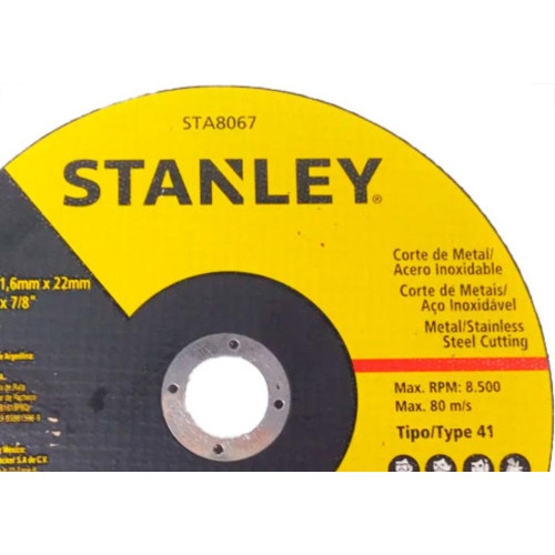 Disco Stanley Ct/Inox 7'' X 1,6 X7/8 - Kit C/25 PC