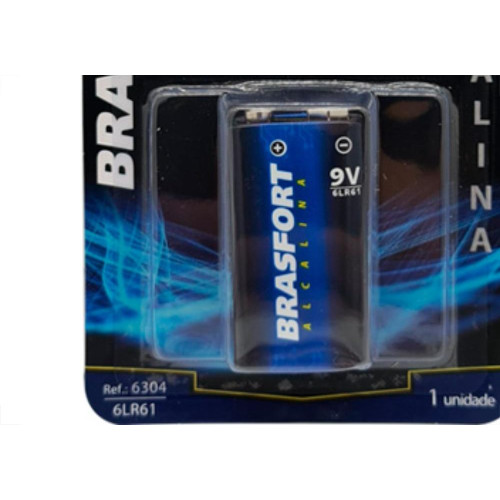 Pilha Brasfort Alc Bateria 9V
