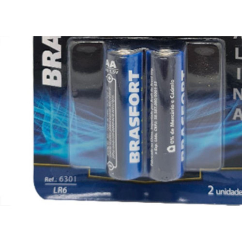 Pilha Brasfort Alc Pequena Aa C/02