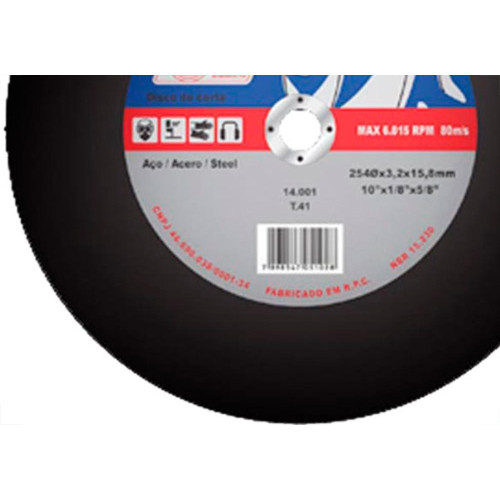 Disco Disfl.Inox/Fer.7 X 1,6 15058 - Kit C/10 PC