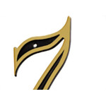 Numero Colonial Preto/Dourado N.7
