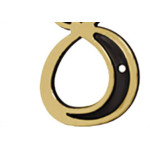 Numero Colonial Preto/Dourado N.8