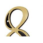 Numero Colonial Preto/Dourado N.8