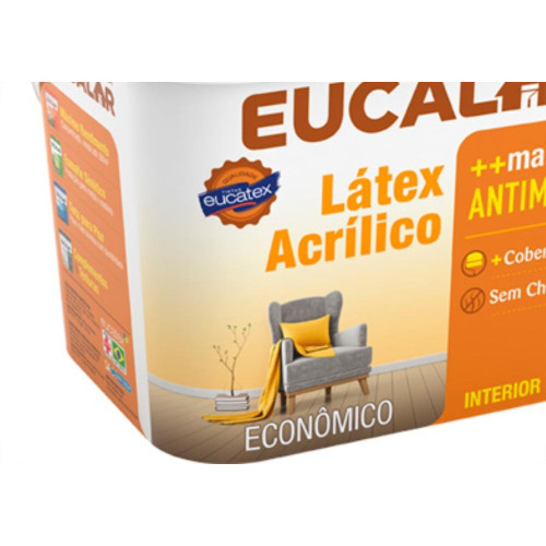 Latex Eucalar Acrilico 3,6Lt Gelo