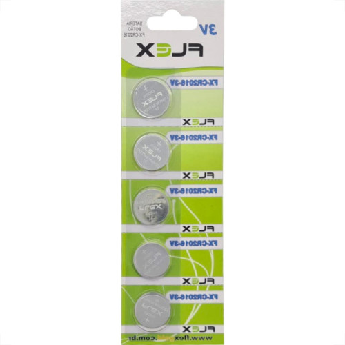 Pilha Bateria Flex Botao Cr2016 C/5