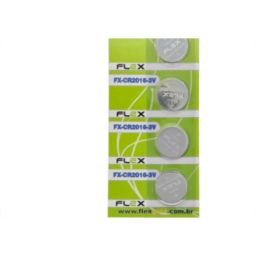 Pilha Bateria Flex Botao Cr2016 C/5