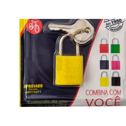 Cadeado Gold Color 20 Amarelo