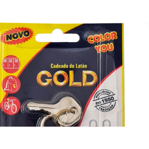 Cadeado Gold Color 20 Amarelo