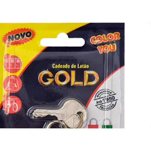 Cadeado Gold Color 25 Verde