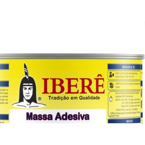 Massa Plastica Ibere Cinza 400 Grs - Kit C/12 PC