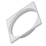 Porta Grelha Krona Quadrada Bca 100 - Kit C/12 PC