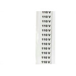 Placa Sinalizacao 1,5X 4 - 110V C/16 - Kit C/5 CA