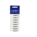 Placa Sinalizacao 1,5X 4 - 110V C/16 - Kit C/5 CA