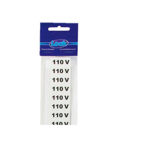 Placa Sinalizacao 1,5X 4 - 110V C/16 - Kit C/5 CA
