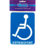 Placa Sinalizacao 15X20 Deficiente - Kit C/5 CA
