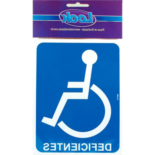 Placa Sinalizacao 15X20 Deficiente - Kit C/5 CA