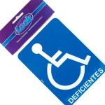 Placa Sinalizacao 15X20 Deficiente - Kit C/5 CA