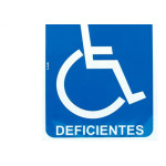Placa Sinalizacao 15X20 Deficiente - Kit C/5 CA