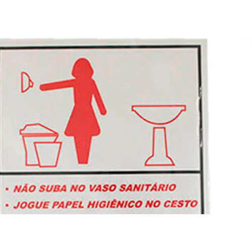 Placa Sinalizacao 15X20 San.Educativo F - Kit C/5 CA