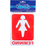 Placa Sinalizacao 15X20 Sanit.Feminino - Kit C/5 CA