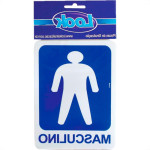 Placa Sinalizacao 15X20 Sanit.Masculino - Kit C/5 CA