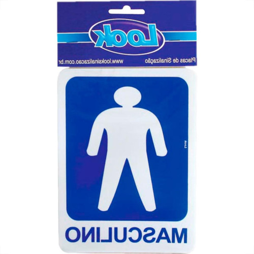 Placa Sinalizacao 15X20 Sanit.Masculino - Kit C/5 CA