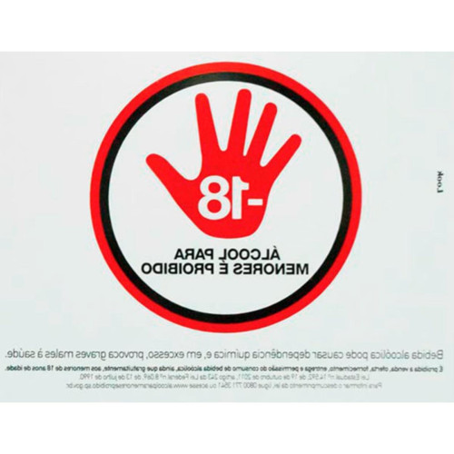 Placa Sinalizacao 20X25 Proi.Alcool -18 - Kit C/5 CA