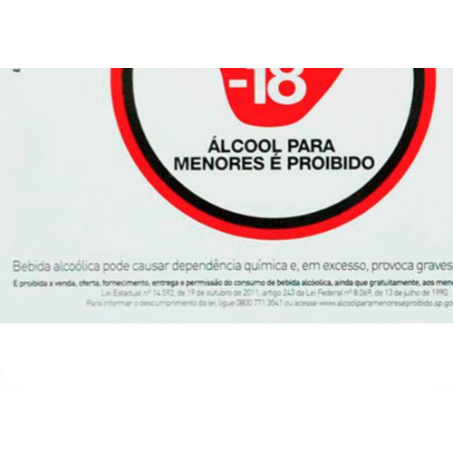 Placa Sinalizacao 20X25 Proi.Alcool -18 - Kit C/5 CA