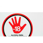 Placa Sinalizacao 20X25 Proi.Alcool -18 - Kit C/5 CA